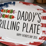 Custom Platter - Personalized Father's Day Birthday Gifts For Dad, Grandpa, Grillers - Built On Food And Love