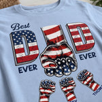 Custom T-shirt, Hoodie - Personalized America 250th Anniversary Father's Day Birthday Gifts For Dad, Grandpa - The Best Dad Ever