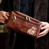 Custom Photo Leather Toiletry Bag - Personalized Father's Day Birthday Gifts For Dad, Grandpa - Dad Makes Every Day Better