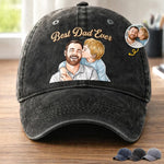 Custom Photo Cap - Personalized Father's Day Birthday Gifts For Dad, Grandpa - The Best Memories Start With Dad