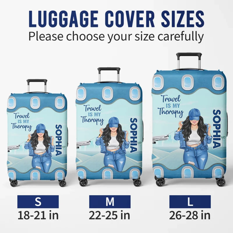 Up In The Clouds, Where I Belong - Travel Personalized Custom Luggage Cover - Summer Vacation Gift, Gift For Adventure Travel Lovers