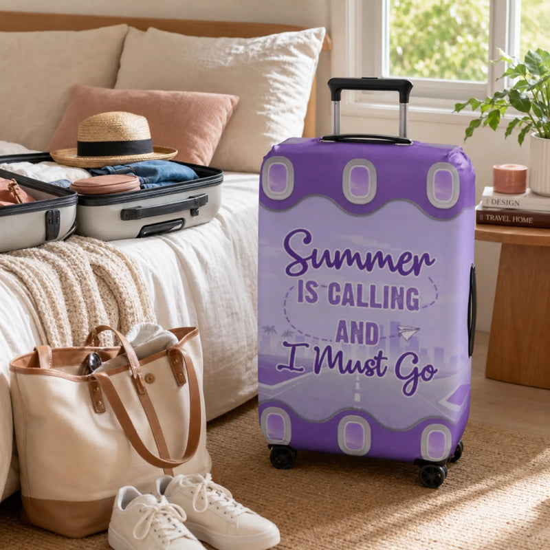 Up In The Clouds, Where I Belong - Travel Personalized Custom Luggage Cover - Summer Vacation Gift, Gift For Adventure Travel Lovers