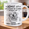 Custom Photo Mug - Personalized Father's Day Birthday Gifts For Dog Cat Lovers, Dog Dad And Mom, Cat Owners - My Best Friend Has Paws