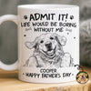 Custom Photo Mug - Personalized Father's Day Birthday Gifts For Dog Cat Lovers, Dog Dad And Mom, Cat Owners - My Best Friend Has Paws