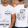 Custom Photo Unisex T-shirt - Personalized Father's Day Birthday Gifts For Dad, Grandpa - Forever Grateful For Dad