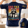 Custom Dad Tax Back Printed Shirt - Personalized  Father's Day Birthday Gifts For Dad, Grandpa - Running On Coffee And Dad Jokes