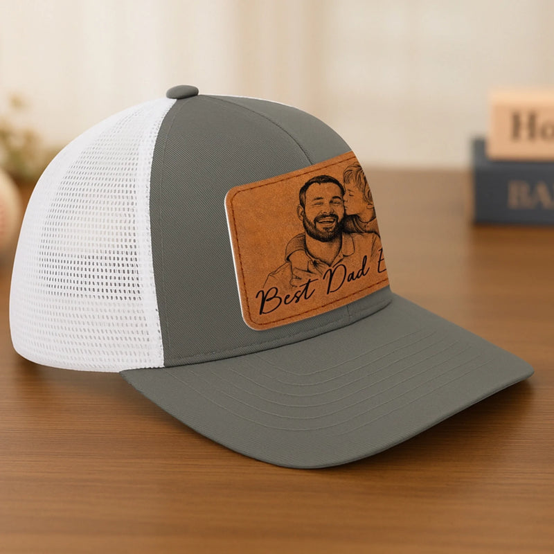 Custom Photo Cap - Personalized Father's Day Birthday Gifts For Dad, Grandpa - Cheers To The Best Dad Ever