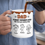 Custom 3D Inflated Effect Printed Mug - Personalized Father's Day Birthday Gifts For Dad, Grandpa - Powered By Dad Energy