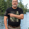 Custom Unisex T-Shirt With Design On Sleeve - Personalized Father's Day Fishing Gifts For Fisherman, Dad, Grandpa - Best Dad In The Reel World