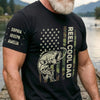 Custom Unisex T-Shirt With Design On Sleeve - Personalized Father's Day Fishing Gifts For Fisherman, Dad, Grandpa - Best Dad In The Reel World