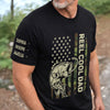 Custom Unisex T-Shirt With Design On Sleeve - Personalized Father's Day Fishing Gifts For Fisherman, Dad, Grandpa - Best Dad In The Reel World