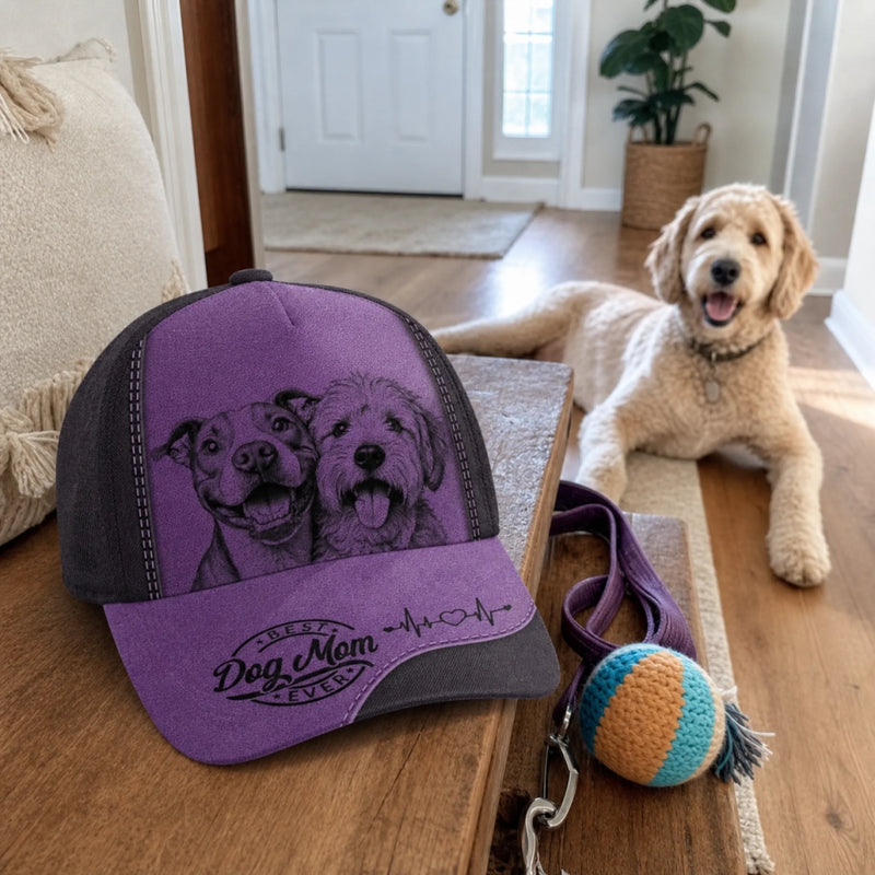 Custom Photo Cap - Personalized Birthday Gifts For Dog Cat Lovers, Dog Dad And Mom, Cat Owners - Furry Smiles On Repeat