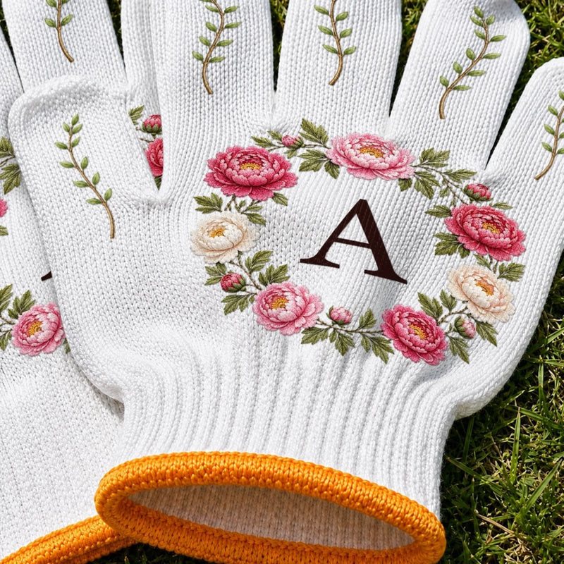 Custom Gardening Gloves - Personalized Birthday Garden Gifts For Gardeners - Good Vibes, Greener Days