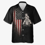 Custom Photo Unisex Tropical Hawaiian Aloha Shirt - Personalized America 250th Anniversary Father's Day Gifts For Dad, Grandpa - Built On Freedom And Family