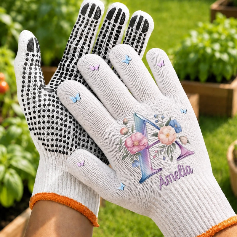 Custom Gardening Gloves - Personalized Birthday Garden Gifts For Gardeners - A Little Piece Of Paradise