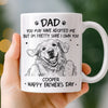 Custom Photo Mug - Personalized Father's Day Birthday Gifts For Dog Cat Lovers, Dog Dad, Cat Owners - You Adopted Me, I Trained You