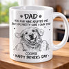 Custom Photo Mug - Personalized Father's Day Birthday Gifts For Dog Cat Lovers, Dog Dad, Cat Owners - You Adopted Me, I Trained You