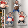 Custom Photo Dad Bod Belly Squishy Acrylic Fridge Magnet – Personalized Father's Day Funny Gifts For Dad, Grandpa – Official Belly Appreciation Club