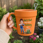 Custom Plant Pot Ceramic Mug - Personalized Garden Gifts For Gardeners - Seeds Of Love, Flowers Of Joy - Flower Pot Mug