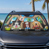 Custom Auto Windshield Sunshade, Car Window Protector - Personalized Father's Day Birthday Gifts For Dog Cat Lovers, Dog Dad And Mom, Cat Owners - Life’s Better With Paws