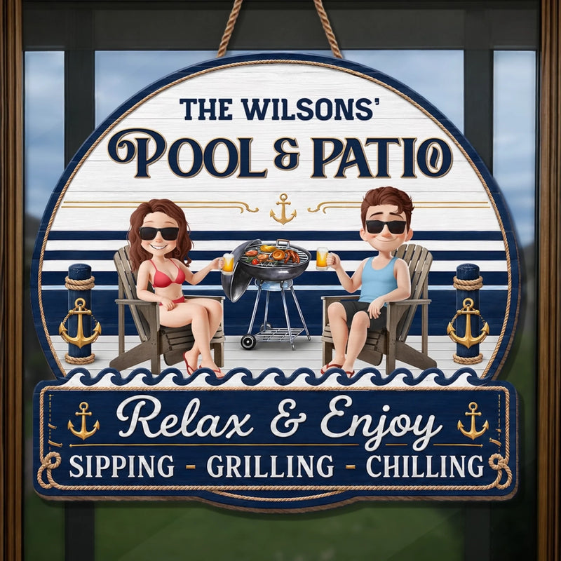 Custom Wood Sign - Personalized Summer Vacation And Travel Gifts For Couple, Husband, Wife - Our Favorite Coastal Escape