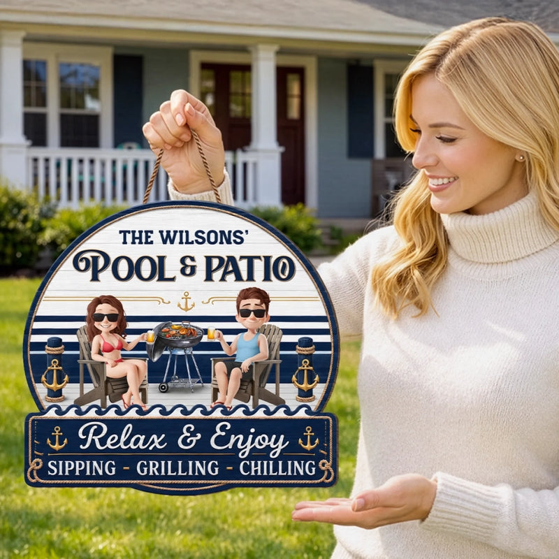 Custom Wood Sign - Personalized Summer Vacation And Travel Gifts For Couple, Husband, Wife - Our Favorite Coastal Escape