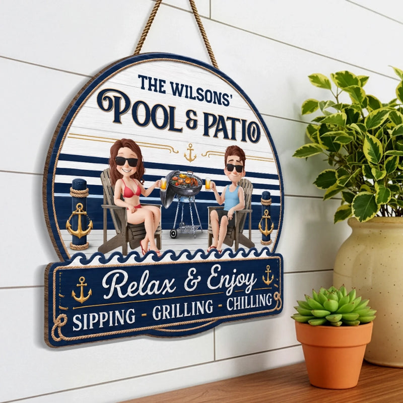 Custom Wood Sign - Personalized Summer Vacation And Travel Gifts For Couple, Husband, Wife - Our Favorite Coastal Escape
