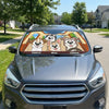 Custom Auto Windshield Sunshade, Car Window Protector - Personalized Father's Day Birthday Gifts For Dog Cat Lovers, Dog Dad And Mom, Cat Owners - Paws Make Life Better