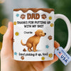 Custom 3D Inflated Effect Printed Mug - Personalized Father's Day Gifts For Dog Lovers, Dog Dad And Mom - Fur Baby Chaos, Dad Approved