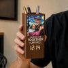 Custom Photo Pen Holder With Clock - Personalized Anniversary Wedding Gifts For Husband And Wife, Him And Her - Loving You Through Every Second