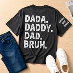 Custom T-Shirt - Personalized  Father's Day Birthday Gifts For Dad, Grandpa - Promoted To Bruh