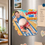 Custom Photo Dad Bod Belly Squishy Acrylic Fridge Magnet – Personalized Father's Day Funny Gifts For Dad, Grandpa –  The Legend Has Retired