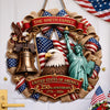 Custom Wood Sign - Personalized America 250th Anniversary Gifts For Mom, Dad, Brother, Sister, Kids - Faith, Family And Freedom