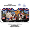 Custom Auto Windshield Sunshade, Car Window Protector - Personalized 4th Of July Gifts For Dog Cat Lovers, Dog Dad And Mom, Cat Owners - Stars, Stripes & Paw Prints