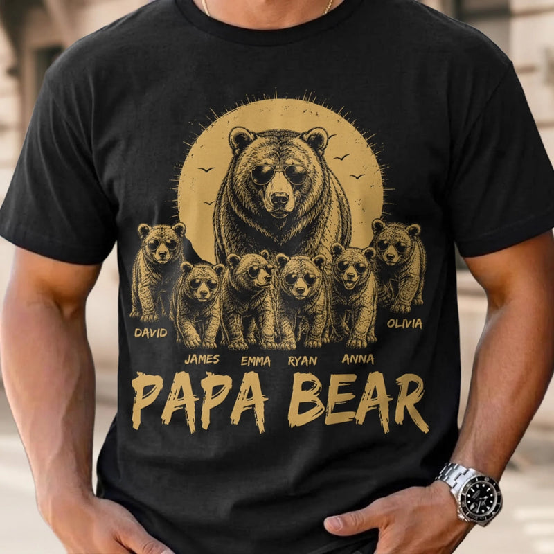 Custom T-shirt, Hoodie - Personalized Father's Day Birthday Gifts For Dad, Grandpa - This Bear Loves His Cubs