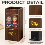Custom Pen Holder With Clock - Personalized Father's Day Birthday Gifts For Son - My Son My Greatest Joy