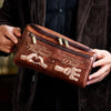 Custom Leather Toiletry Bag - Personalized Father's Day Birthday Gifts For Dad, Grandpa, Husband - Dad Makes Every Moment Better
