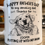 Custom Photo Mug - Personalized Father's Day Birthday Gifts For Dog Cat Lovers, Dog Dad, Cat Owners - To The Amazing Dad