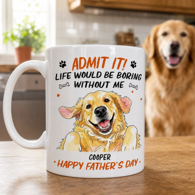 Custom Photo Mug - Personalized Father's Day Birthday Gifts For Dog Cat Lovers, Dog Dad, Cat Owners - We Make Life Better
