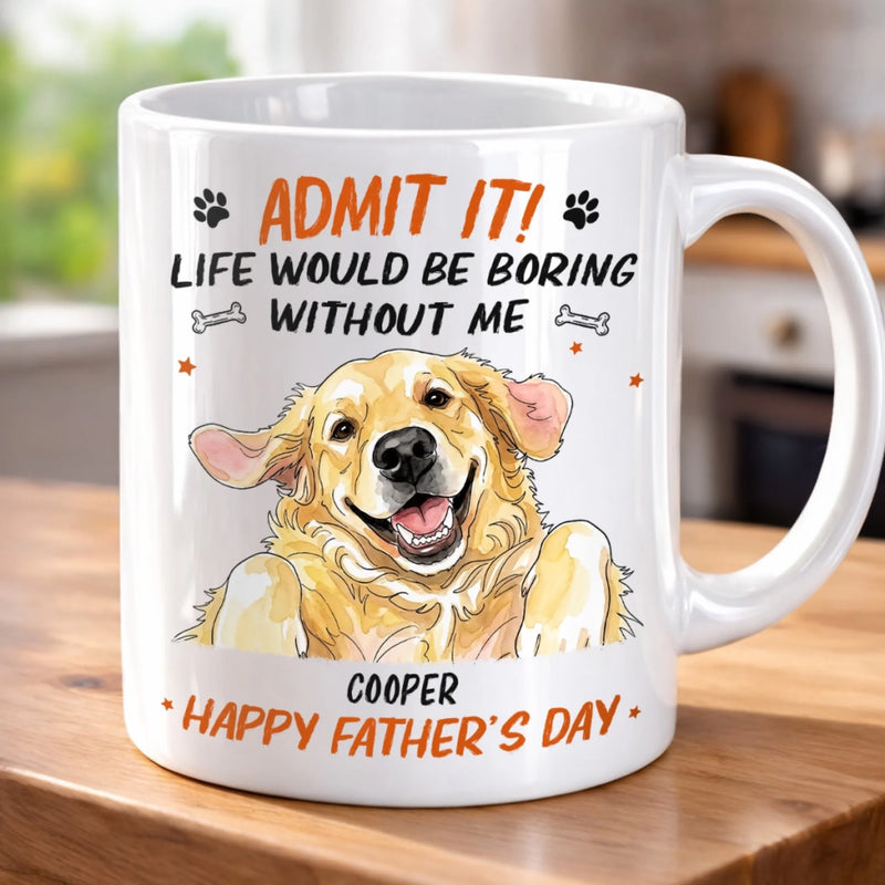 Custom Photo Mug - Personalized Father's Day Birthday Gifts For Dog Cat Lovers, Dog Dad, Cat Owners - We Make Life Better