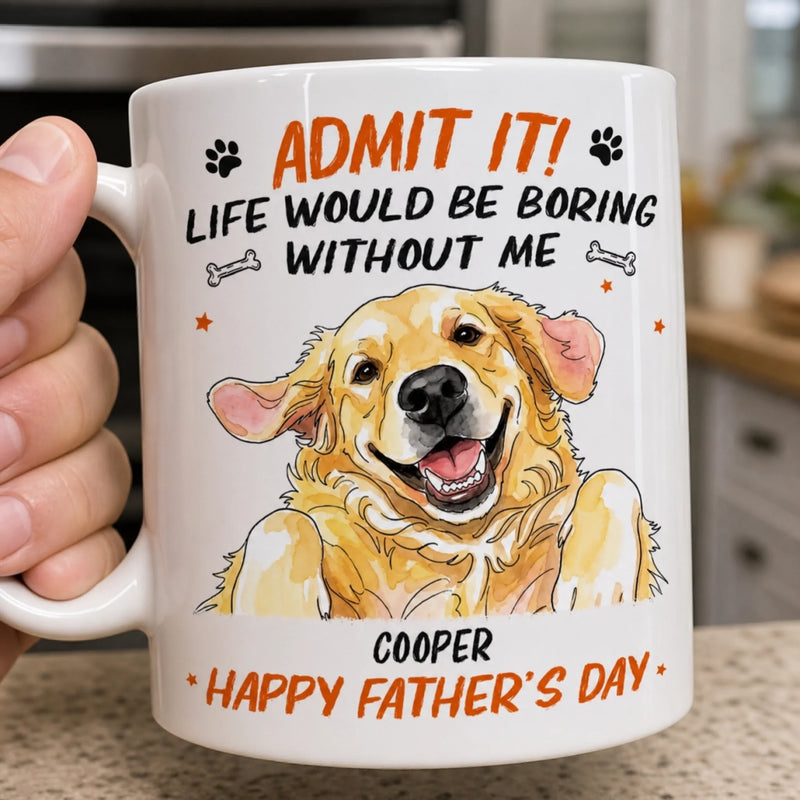 Custom Photo Mug - Personalized Father's Day Birthday Gifts For Dog Cat Lovers, Dog Dad, Cat Owners - We Make Life Better