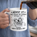 Custom Photo Mug - Personalized Father's Day Birthday Gifts For Dog Cat Lovers, Dog Dad And Mom, Cat Owners - My Best Friend Has Paws