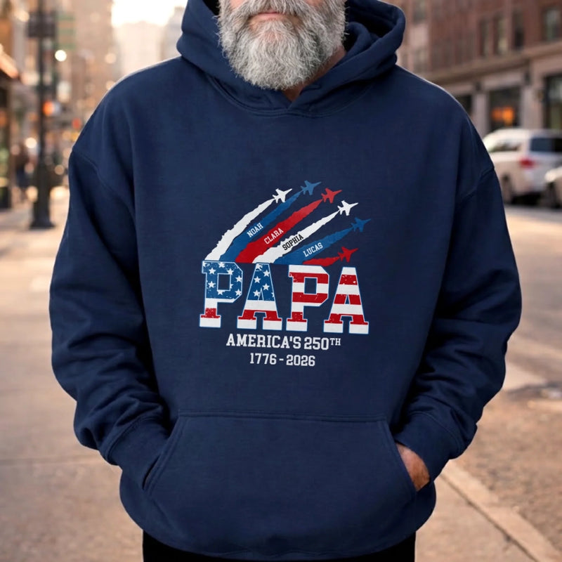 Custom Unisex T-shirt, Premium T-shirt, Hoodie – Personalized America 250th Anniversary Gifts For Dad, Grandpa – You Make Life Beautiful