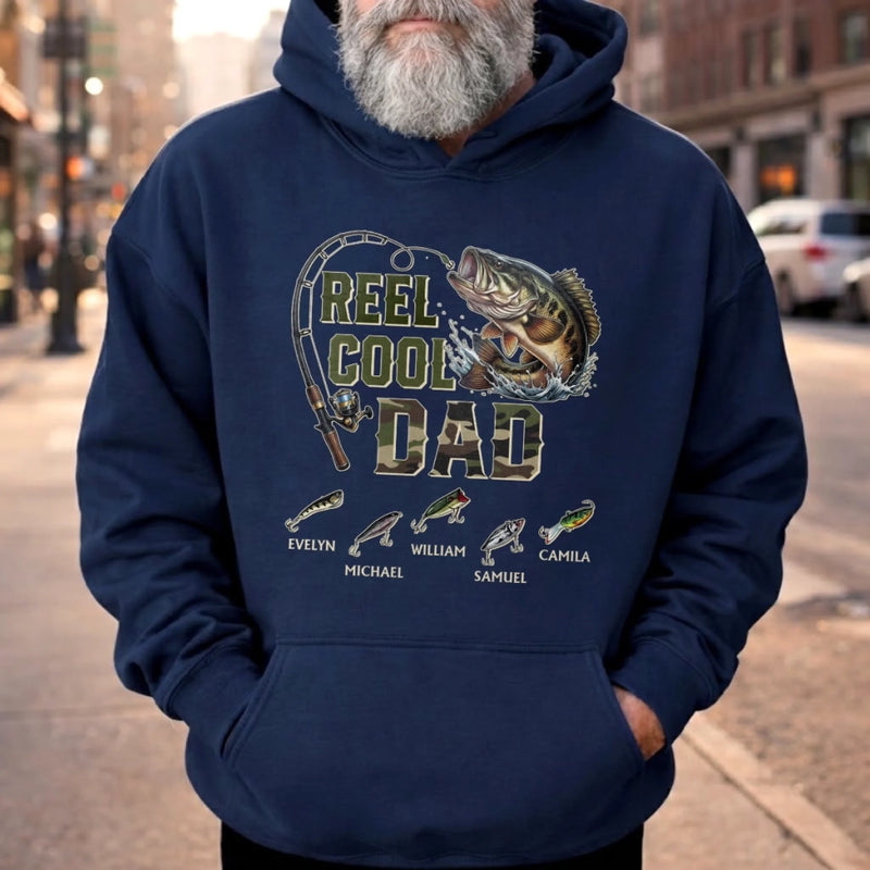 Custom Unisex T-shirt, Premium T-shirt, Hoodie – Personalized Father's Day Birthday Gifts For Dad, Grandpa – Reel Men Fish