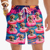 Custom Photo Tropical Hawaiian Aloha Men Beach Shorts - Personalized Summer Vacation And Travel Gifts For Dog Cat Lovers, Dog Dad And Mom, Cat Owners - Pure Vitamin Sea Boost