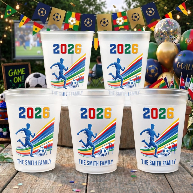 Custom International Soccer Tournament Party Cups - Personalized Birthday Gifts For Soccer Lovers, Sports Fans, Sports Lovers - Fuelling The Football Fever