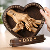 Custom 2-Layered Wooden Plaque - Personalized Father's Day Birthday Gifts For Dad, Grandpa - Created With Love