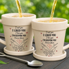 Custom Plant Pot Ceramic Mug - Personalized Birthday Garden Gifts For Husband And Wife, Him And Her - A Promise Kept Forever