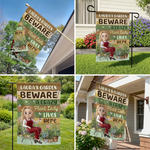 Custom Flag - Personalized Birthday Garden Gifts For Gardeners - Welcome To Her Happy Corner