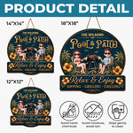 Custom Wood Sign - Personalized Summer Vacation And Travel Gifts For Couple - Welcome To Our Backyard Bar